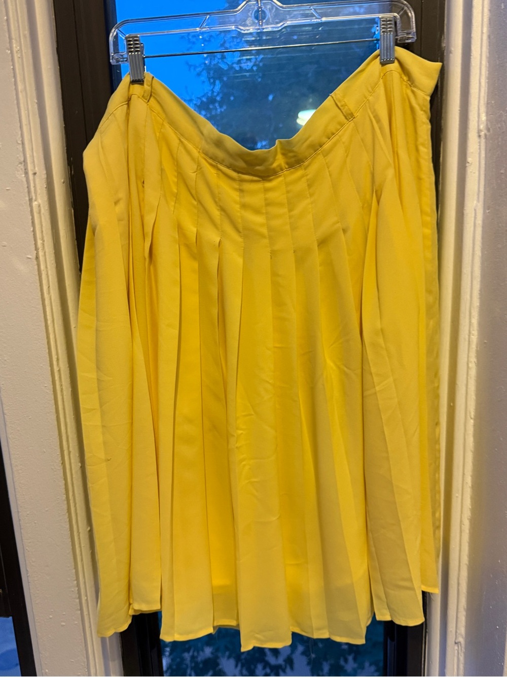 ModCloth Pastel Yellow Pleated Skirt - 3XL